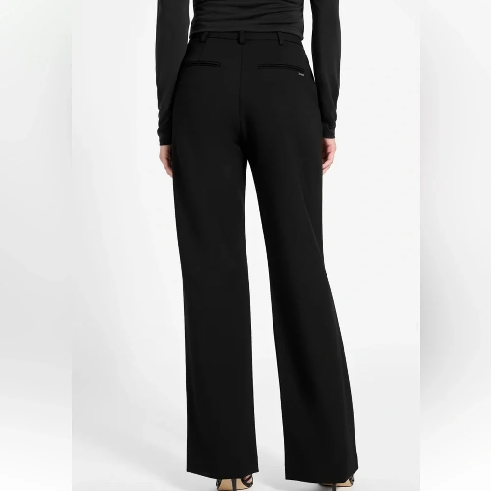 NWT GUESS Eco Emy Straight-Leg Black Dress Pants for Women